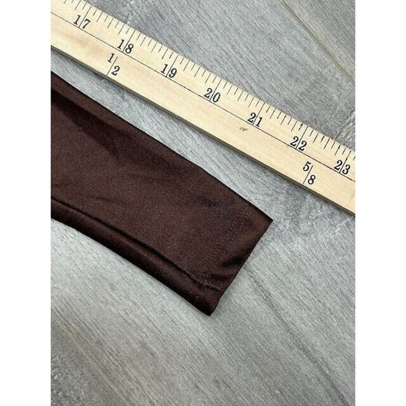 Naked Wardrobe The NW Thong Bodysuit Long Sleeve Mock Neck Stretch Browns XS - Picture 4 of 7